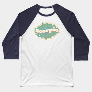 Retro Scorpio Horoscope Sign // Vintage Scorpio Zodiac Sign Baseball T-Shirt